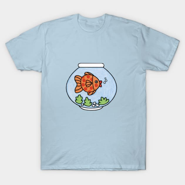 Goldfish  Bowl T-Shirt by Parakeet Moon